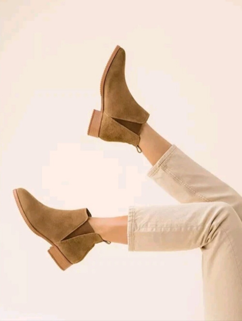 Nisolo Women's Eva Leather Everyday Chelsea Boot Taupe Suede Size 8 Ankle Bootie